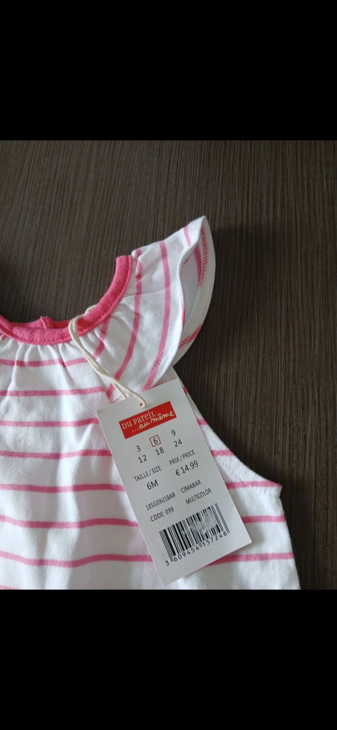 barboteuse combishort bodie sin mangas dpam 67 cm 6 meses – photo 2